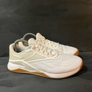 Reebok Nano X2 Women’s Size 8.5 White On White Gum Sole Shoes